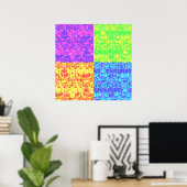 Rainbow bubble wrap pop art ポスター (ホームオフィス)