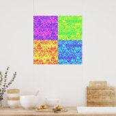 Rainbow bubble wrap pop art ポスター (キッチン)