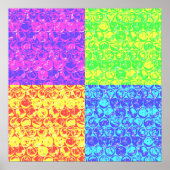 Rainbow bubble wrap pop art ポスター (正面)
