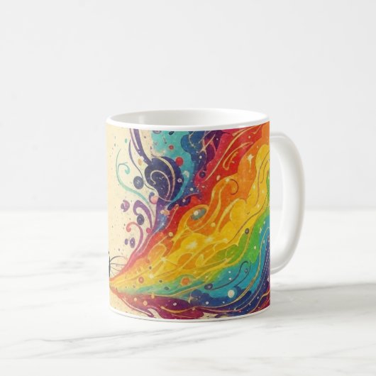 Rainbow Burst Mug コーヒーマグカップ (正面右)