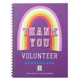 Rainbow Business Volunteer Thank You Purple ノートブック