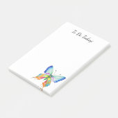 Rainbow Butterfly パーソナライズされた Post it Notes 4"x6" ポストイット (アングル)