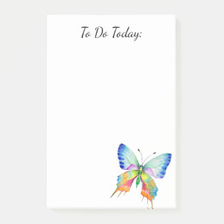 Rainbow Butterfly パーソナライズされた Post it Notes 4"x6" ポストイット