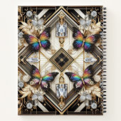 Rainbow Butterfly Art Deco ノートブック (裏面)