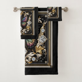 Rainbow Butterfly Art Deco Art Nouveau バスタオルセット