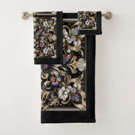 Rainbow Butterfly Art Deco Art Nouveau バスタオルセット