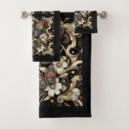 Rainbow Butterfly Art Deco Art Nouveau バスタオルセット