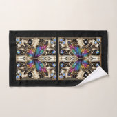 Rainbow Butterfly Art Deco Art Nouveau バスタオルセット (ハンドタオル)