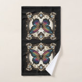 Rainbow Butterfly Art Deco Art Nouveau バスタオルセット (ハンドタオル)