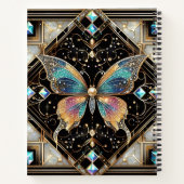 Rainbow Butterfly Art Deco Spiral Notebook ノートブック (裏面)