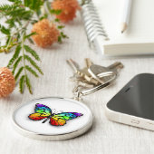 Rainbow butterfly Monarch キーホルダー (側面)