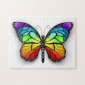 Rainbow butterfly Monarch ジグソーパズル (横)