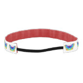 Rainbow Butterfly Peacock Eye アスレチックヘッドバンド (裏面)