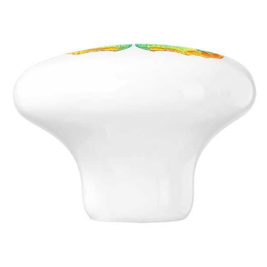 Rainbow Butterfly Peacock Eye セラミックノブ (側面)