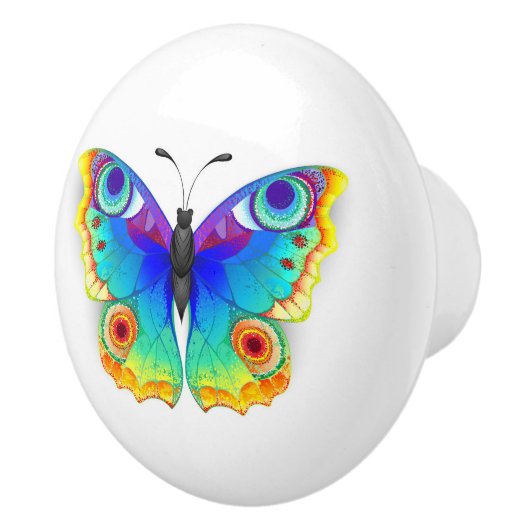 Rainbow Butterfly Peacock Eye セラミックノブ (右)