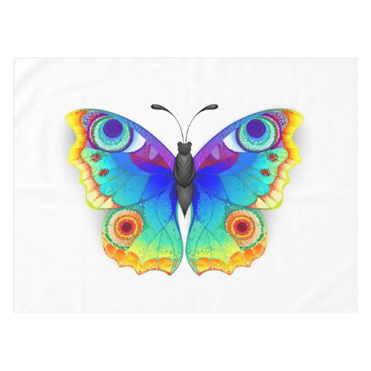 Rainbow Butterfly Peacock Eye テーブルクロス (正面(横))