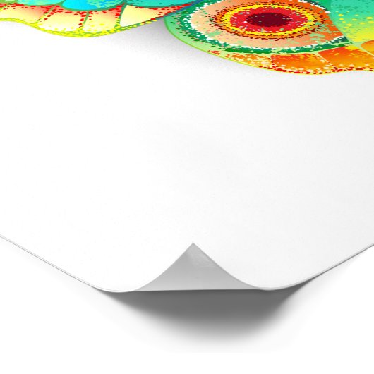 Rainbow Butterfly Peacock Eye ポスター (角)