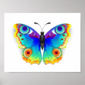 Rainbow Butterfly Peacock Eye ポスター (正面)