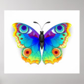 Rainbow Butterfly Peacock Eye ポスター (正面)