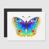 Rainbow Butterfly Peacock Eye マグネット招待状 (正面/裏面)