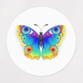 Rainbow Butterfly Peacock Eye ラベル (デザイン1)