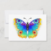 Rainbow Butterfly Peacock Eye 出欠カード (正面)