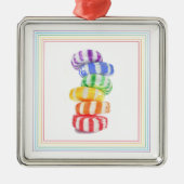 RAINBOW CANDY プレミアムスクエアオーナメント メタルオーナメント (正面)