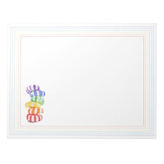 RAINBOW CANDY 11x8.5メモ帳 ノートパッド (正面)