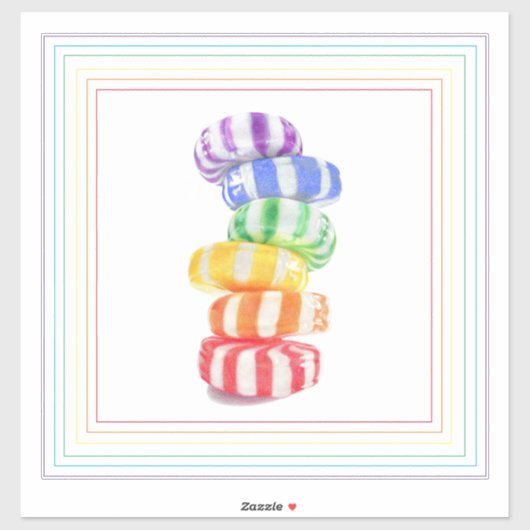 RAINBOW CANDY 14インチビニールステッカー シール (シート)