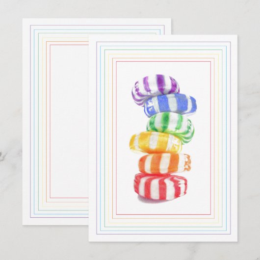RAINBOW CANDY 4.5x6.25フラットカード カード (正面/裏面)
