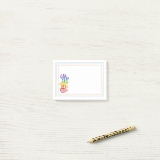 RAINBOW CANDY 4x3 Post It Notepad ポストイット (デスク上)