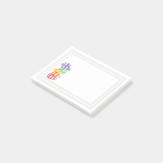 RAINBOW CANDY 4x3 Post It Notepad ポストイット (アングル)
