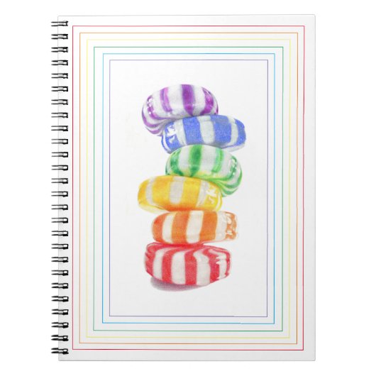 RAINBOW CANDY 6.5x8.75ノートブック ノートブック (正面)
