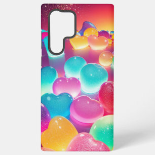 Rainbow Candy Hearts Phone Case Samsung Galaxy S22 Ultraケース