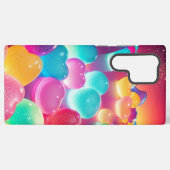 Rainbow Candy Hearts Phone Case Samsung Galaxyケース (裏面横)
