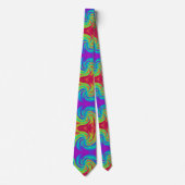 Rainbow candy lollypop swirl pattern background ネクタイ (正面)