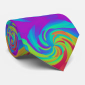 Rainbow candy lollypop swirl pattern background ネクタイ (ロール)