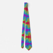 Rainbow candy lollypop swirl pattern background ネクタイ (裏面)