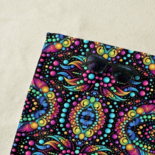 Rainbow Carnival ビーチタオル (インサイチュ)