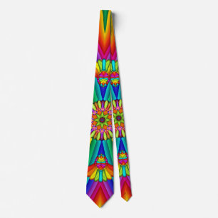 Rainbow Carnival Colorful Creative Tie ネクタイ