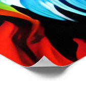 Rainbow Cat Lion Poster - Digital Art Fantasy ポスター (角)