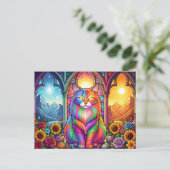 rainbow cat postcard ポストカード (スタンド正面)
