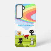 Rainbow & Cats Samsung Galaxy Case Samsung Galaxyケース (裏面)
