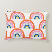 Rainbow cats seamless kids pattern. Cute hand draw アクセントクッション (裏面)