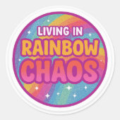 Rainbow Chaos Round Sticker ラウンドシール (正面)