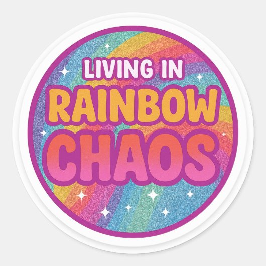 Rainbow Chaos Round Sticker ラウンドシール (正面)