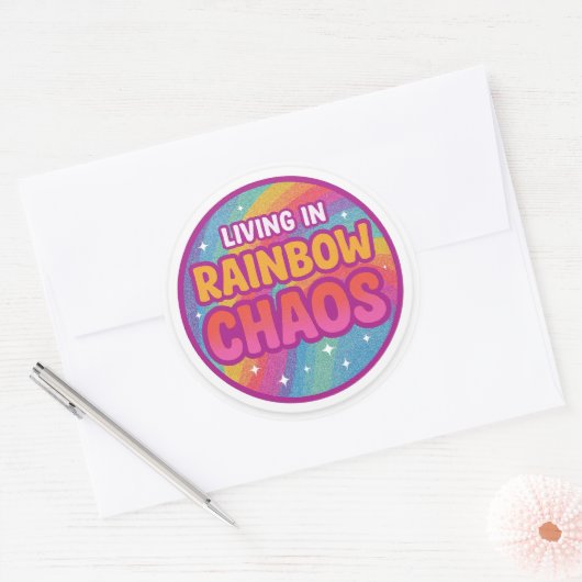 Rainbow Chaos Round Sticker ラウンドシール (封筒)