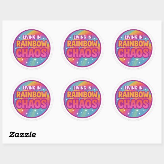 Rainbow Chaos Round Sticker ラウンドシール (シート)