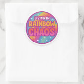 Rainbow Chaos Round Sticker ラウンドシール (バッグ)