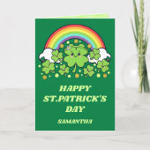 Rainbow Cheer St. Patrick’s Day Greeting Card カード (正面)